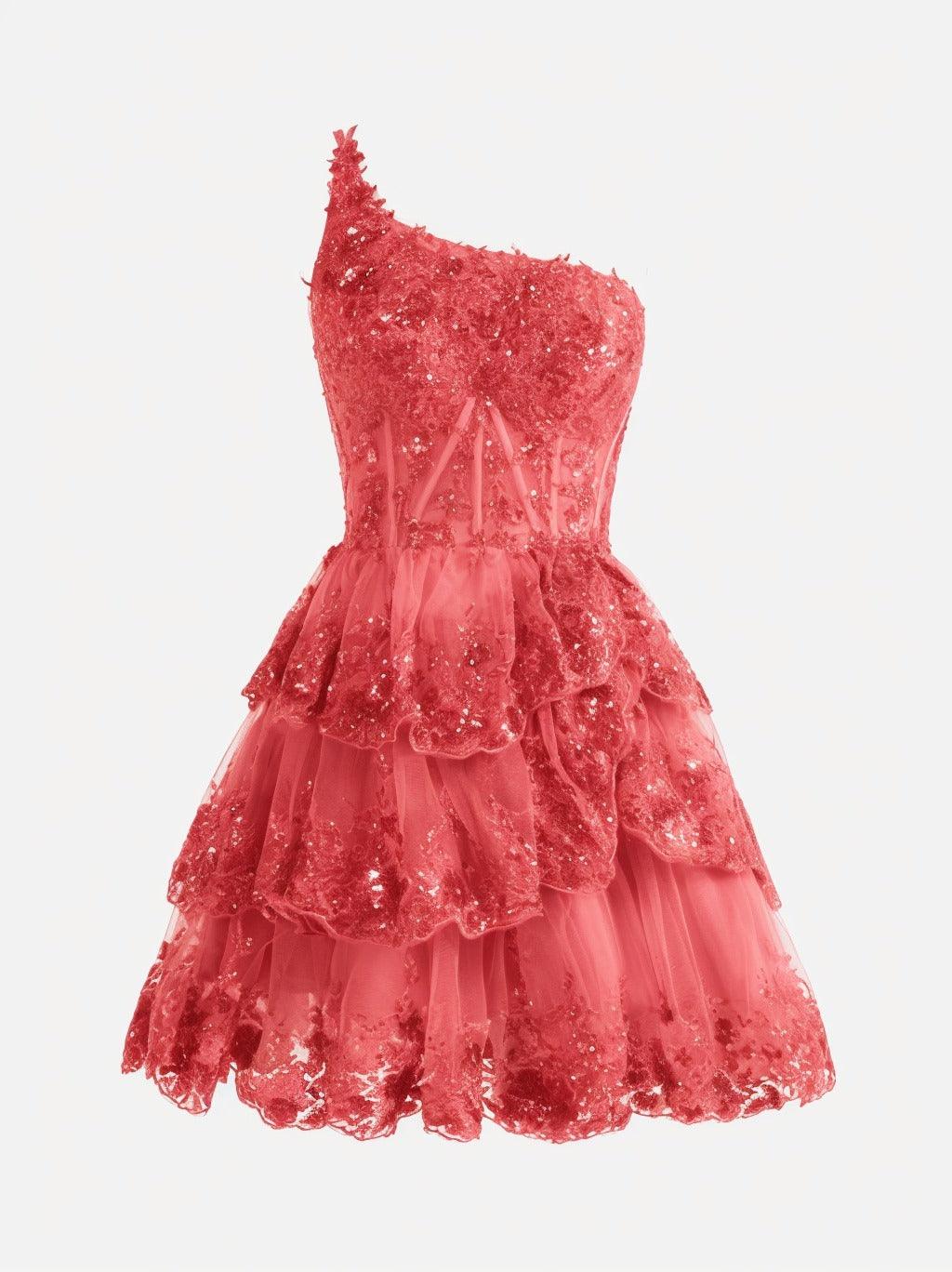 A-line Short Mini Tulle Prom Dress CS0420 - COCOMELODY