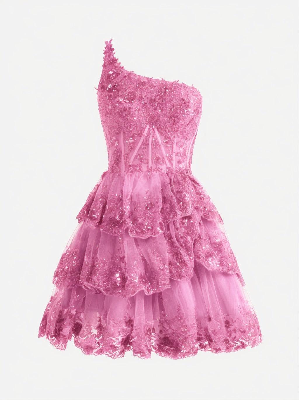 A-line Short Mini Tulle Prom Dress CS0420 - COCOMELODY