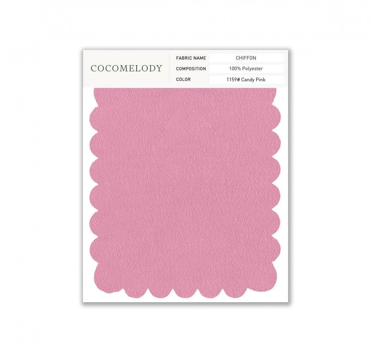 Chiffon Fabric Swatch in Single Color SWCH16001 - COCOMELODY