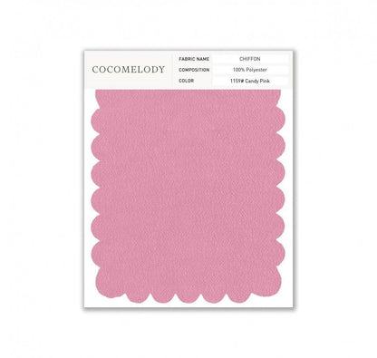 Chiffon Fabric Swatch in Single Color SWCH16001 - COCOMELODY