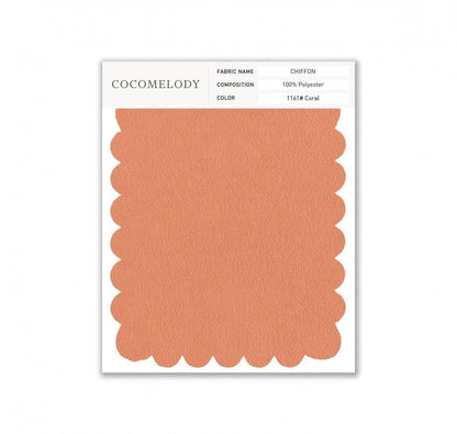 Chiffon Fabric Swatch in Single Color SWCH16001 - COCOMELODY