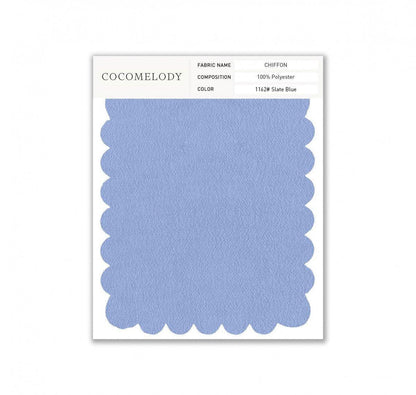 Chiffon Fabric Swatch in Single Color SWCH16001 - COCOMELODY