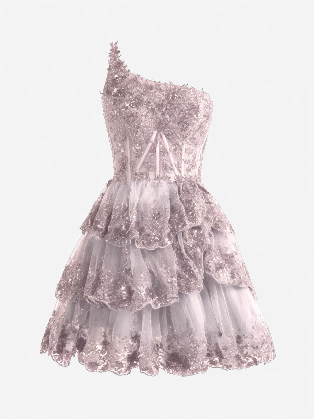 A-line Short Mini Tulle Prom Dress CS0420 - COCOMELODY