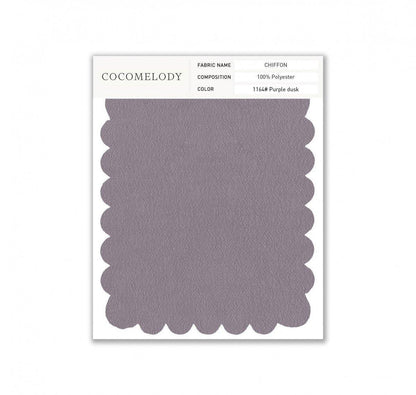 Chiffon Fabric Swatch in Single Color SWCH16001 - COCOMELODY