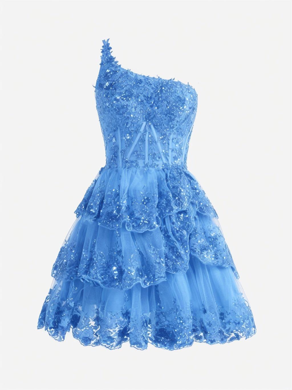 A-line Short Mini Tulle Prom Dress CS0420 - COCOMELODY