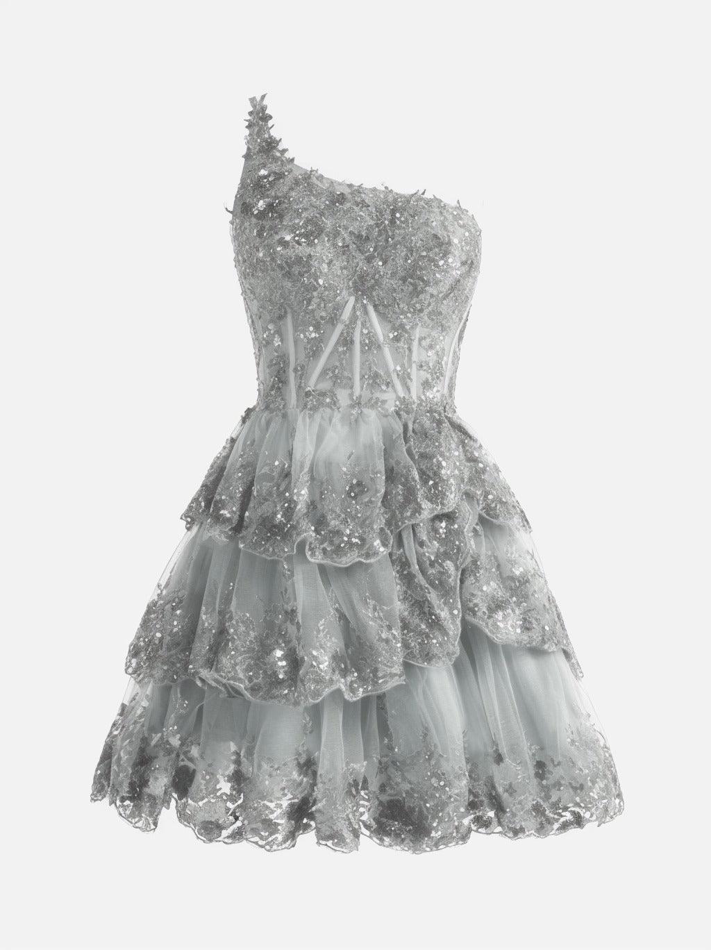 A-line Short Mini Tulle Prom Dress CS0420 - COCOMELODY