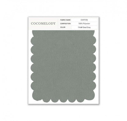 Chiffon Fabric Swatch in Single Color SWCH16001 - COCOMELODY