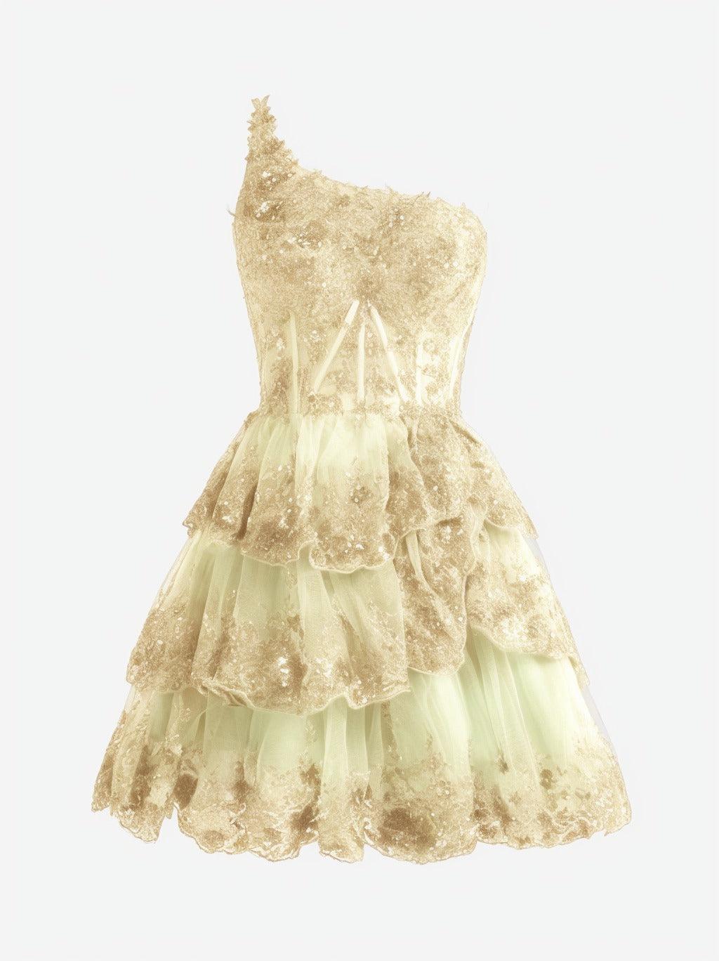 A-line Short Mini Tulle Prom Dress CS0420 - COCOMELODY