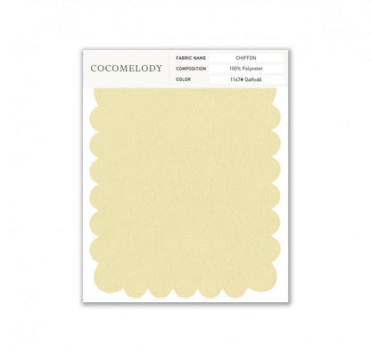 Chiffon Fabric Swatch in Single Color SWCH16001 - COCOMELODY