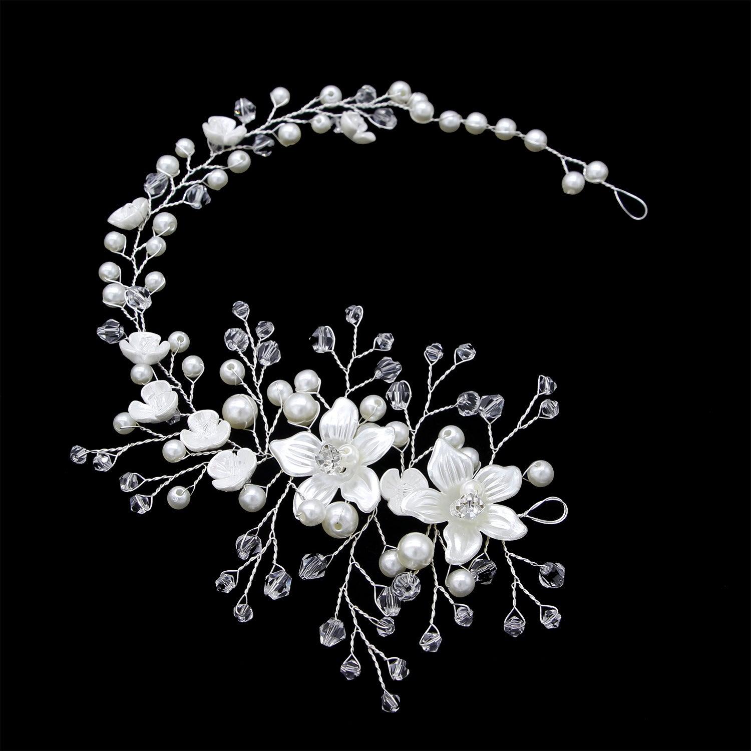 Wedding Headpieces Handmade Flowers Bridal Accessories Wedding Hair Accessories Crystal Pearl Headpieces 601071421433 - COCOMELODY