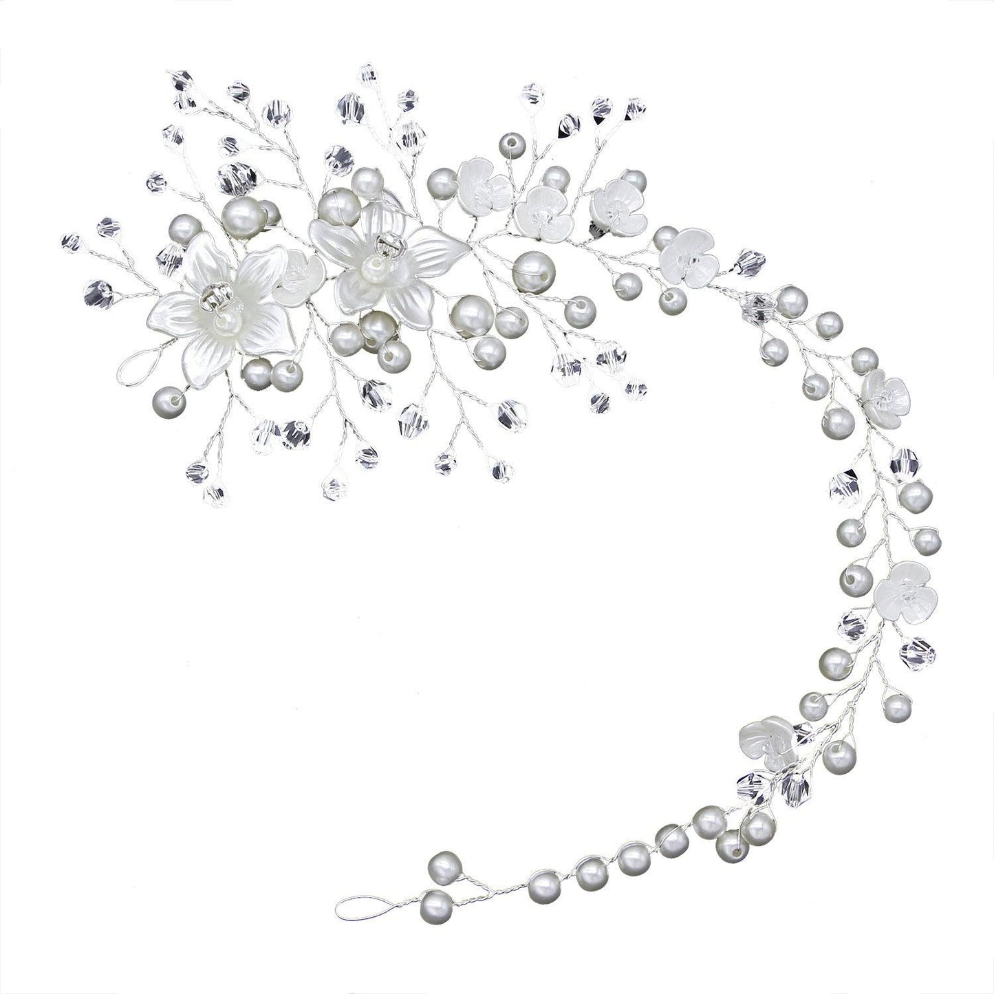 Wedding Headpieces Handmade Flowers Bridal Accessories Wedding Hair Accessories Crystal Pearl Headpieces 601071421433 - COCOMELODY