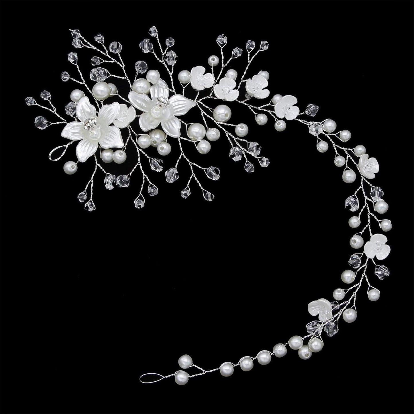 Wedding Headpieces Handmade Flowers Bridal Accessories Wedding Hair Accessories Crystal Pearl Headpieces 601071421433 - COCOMELODY
