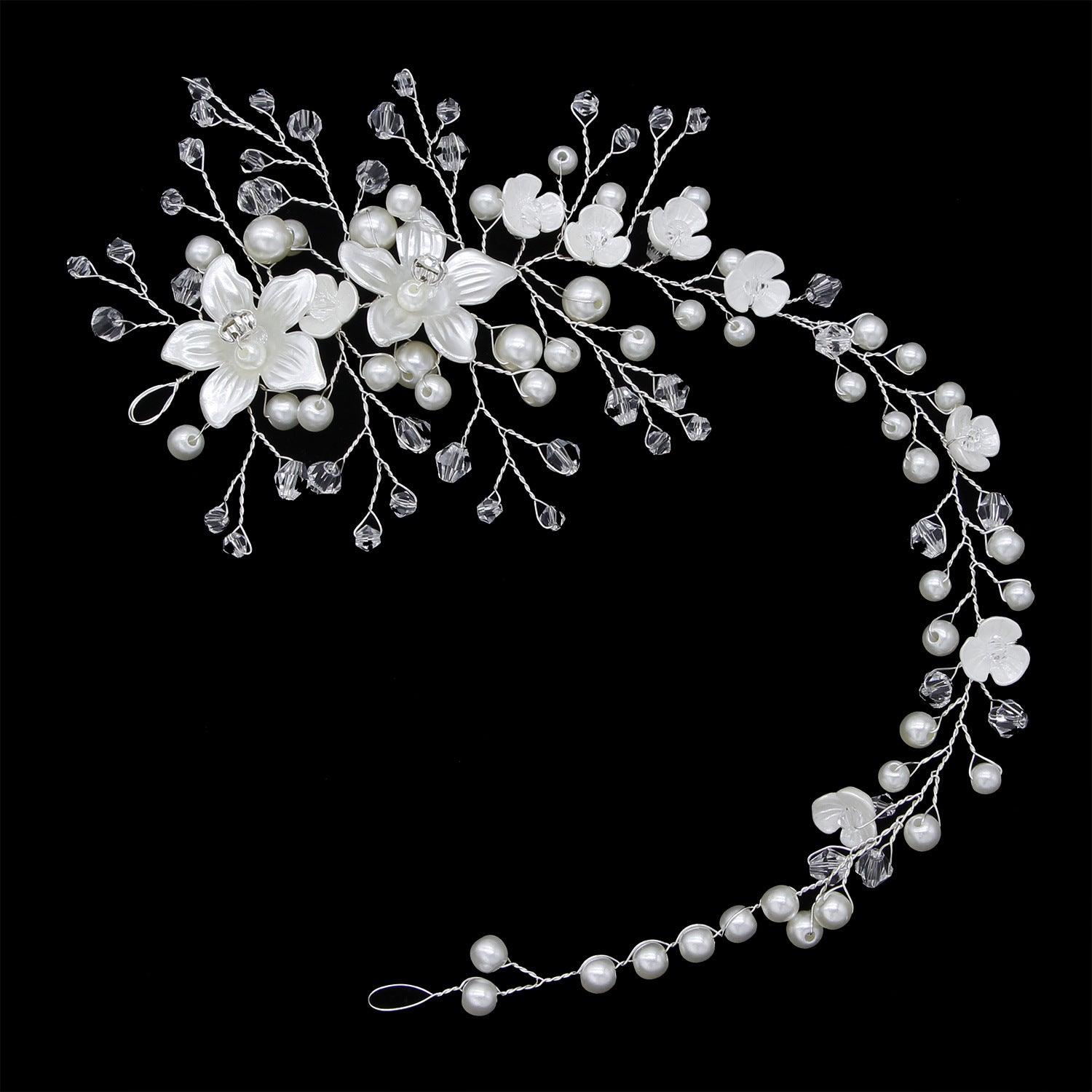 Wedding Headpieces Handmade Flowers Bridal Accessories Wedding Hair Accessories Crystal Pearl Headpieces 601071421433 - COCOMELODY