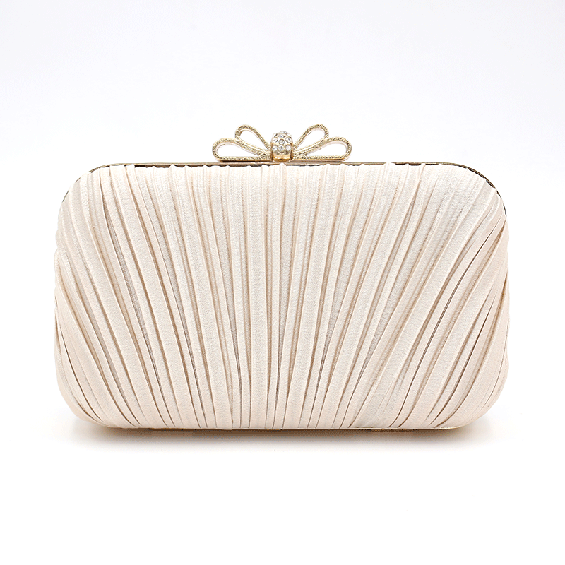 Pleated hand dinner bag Banquet bag Lady socialite evening gown bag 607095743182 - COCOMELODY