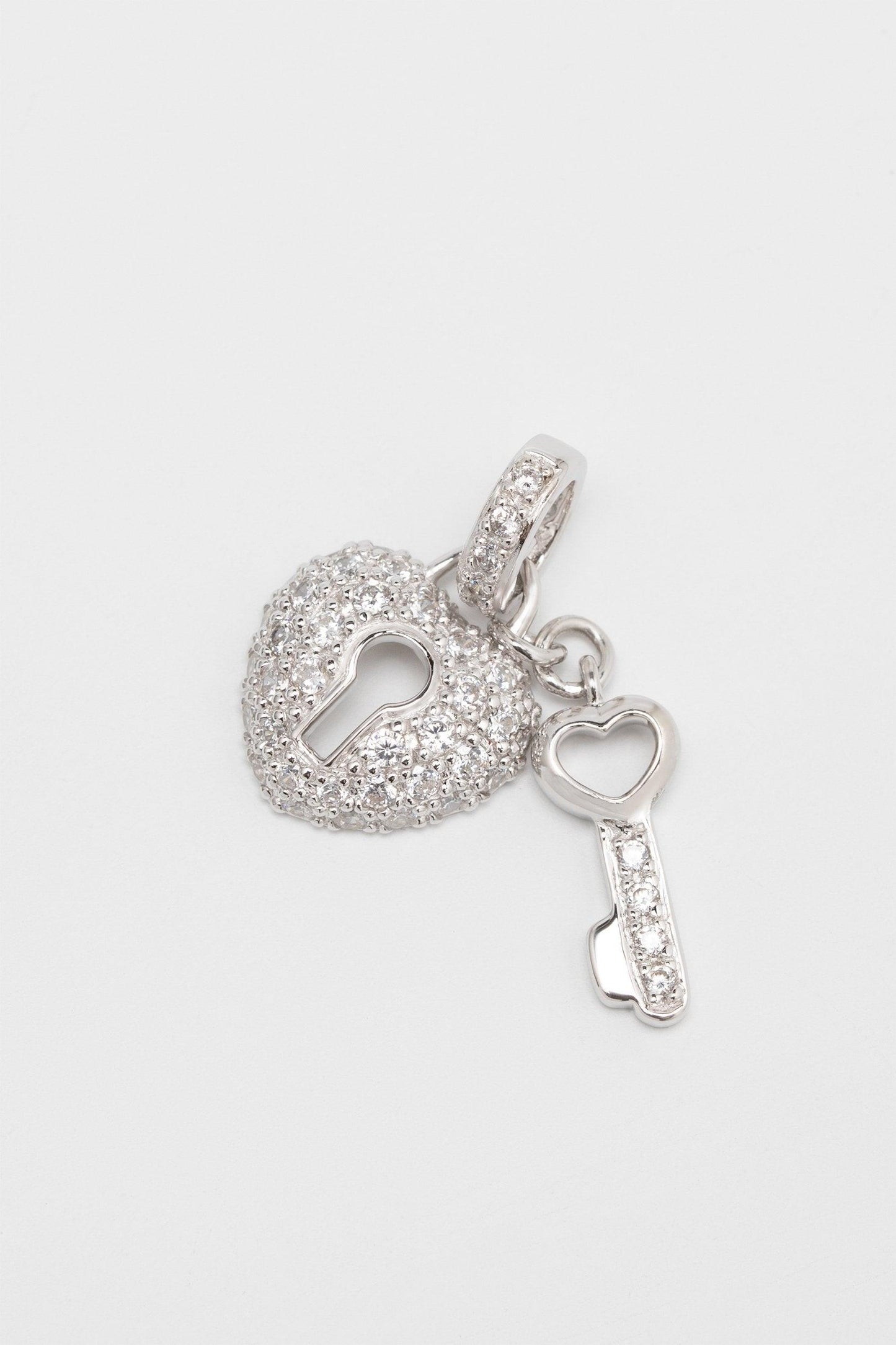Rhodium plated Necklace Pendant CX0018 - COCOMELODY