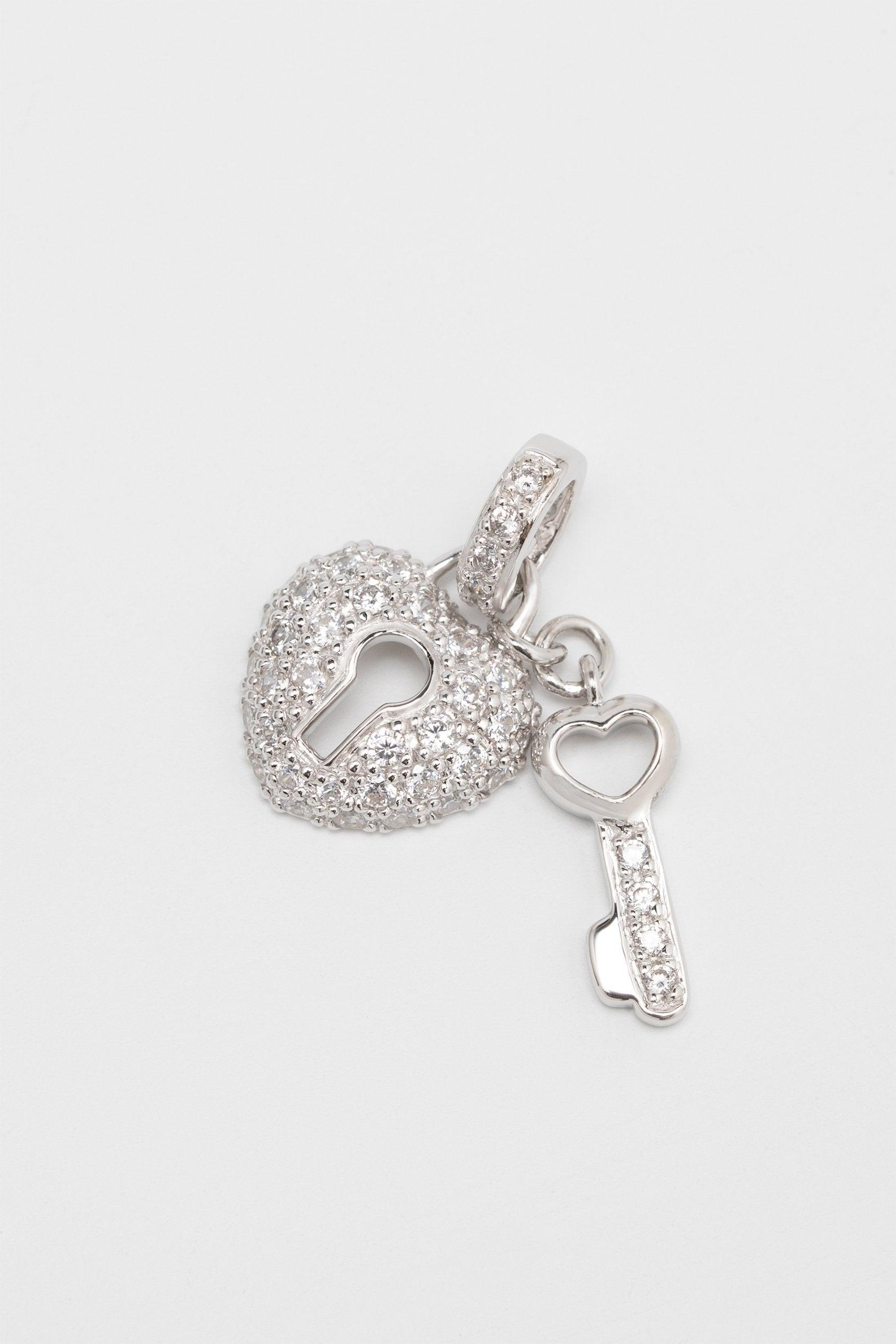 Rhodium plated Necklace Pendant CX0018 - COCOMELODY