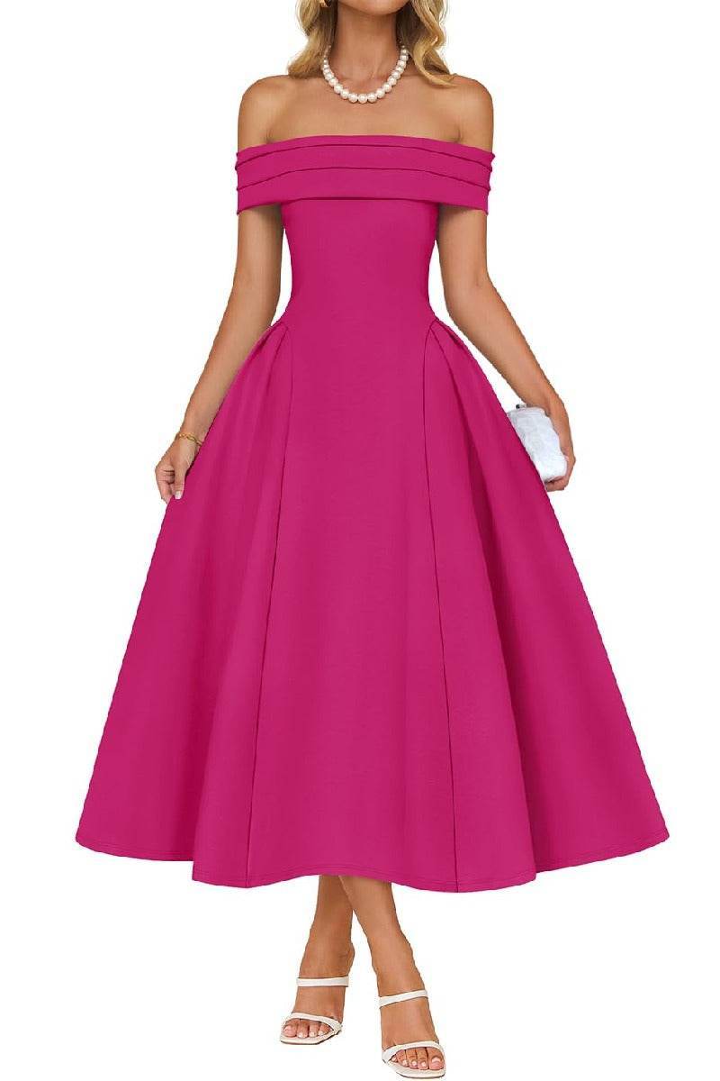 A-Line Midi Satin Formal Wedding Guest Dress Off the Shoulder Elegant Semi-Formal Dress COCOMELODY B0DS8NJRR3, 7 Days / Rose / Small A-Line Midi Satin Formal Wedding Guest Dress Off the Shoulder Elegant Semi-Formal Dress COCOMELODY B0DS8NJRR3, 7 Days / Rose / Small