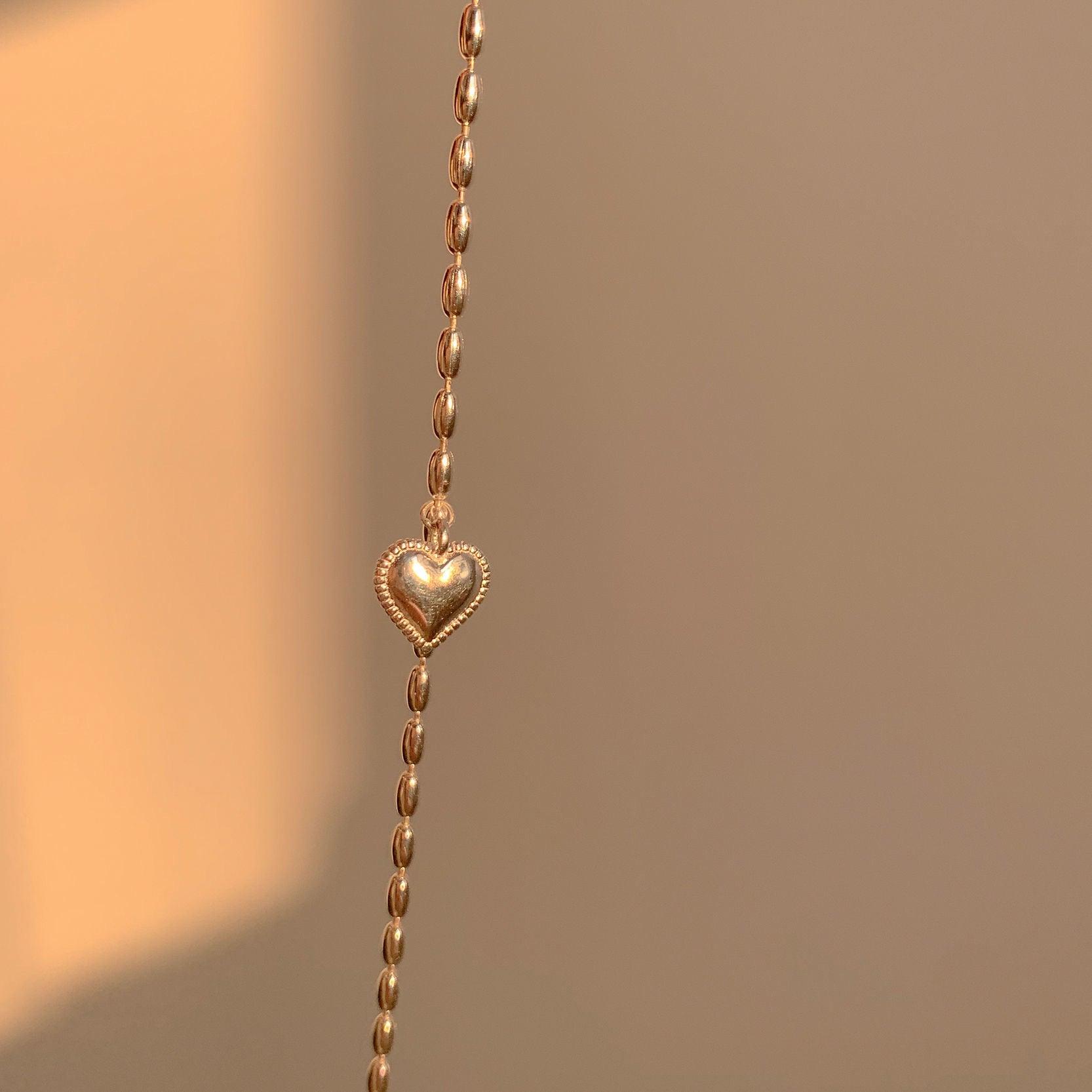 Silver plated rice heart bracelet 616834204190 - COCOMELODY
