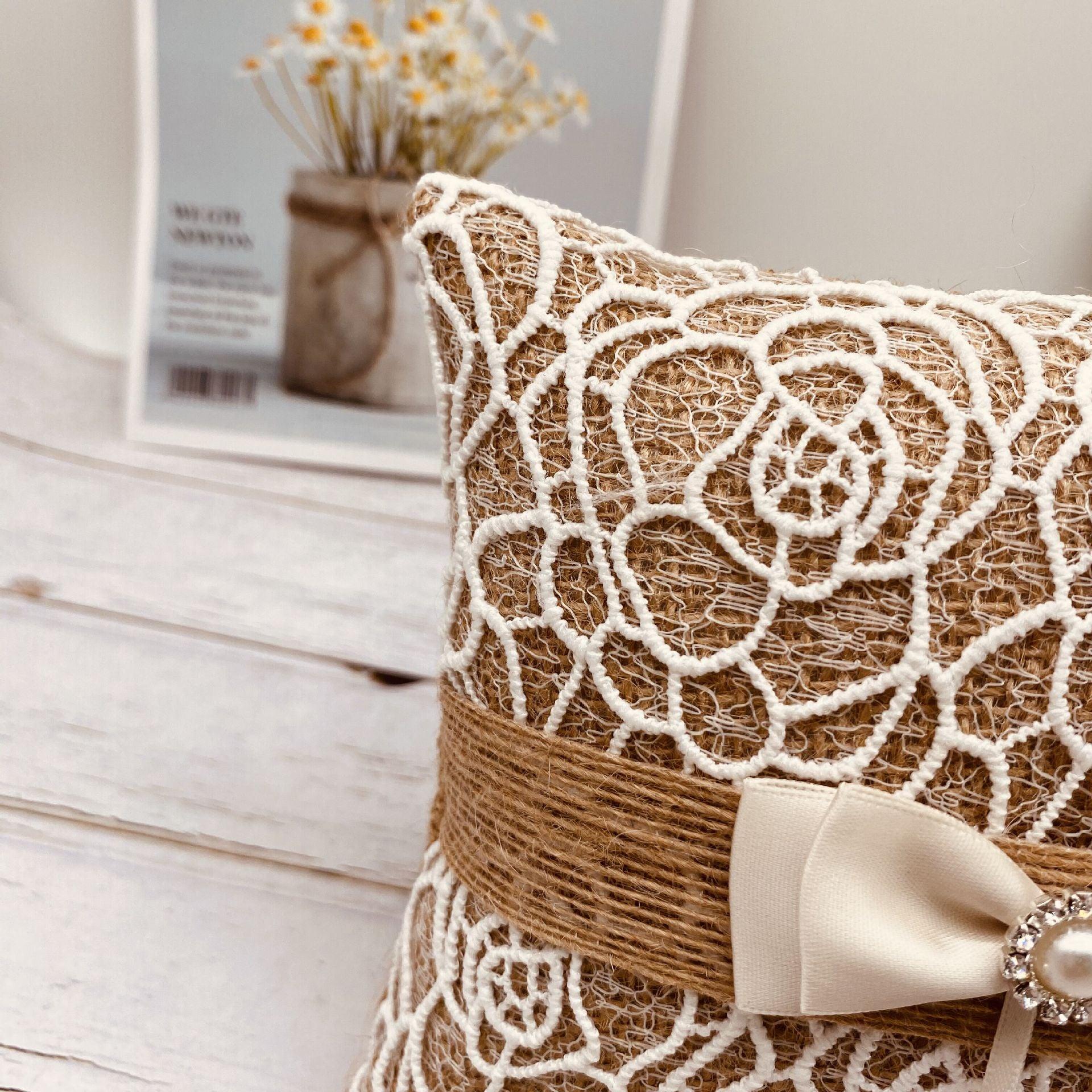 Pearl bow ring pillow 618992788031 - COCOMELODY