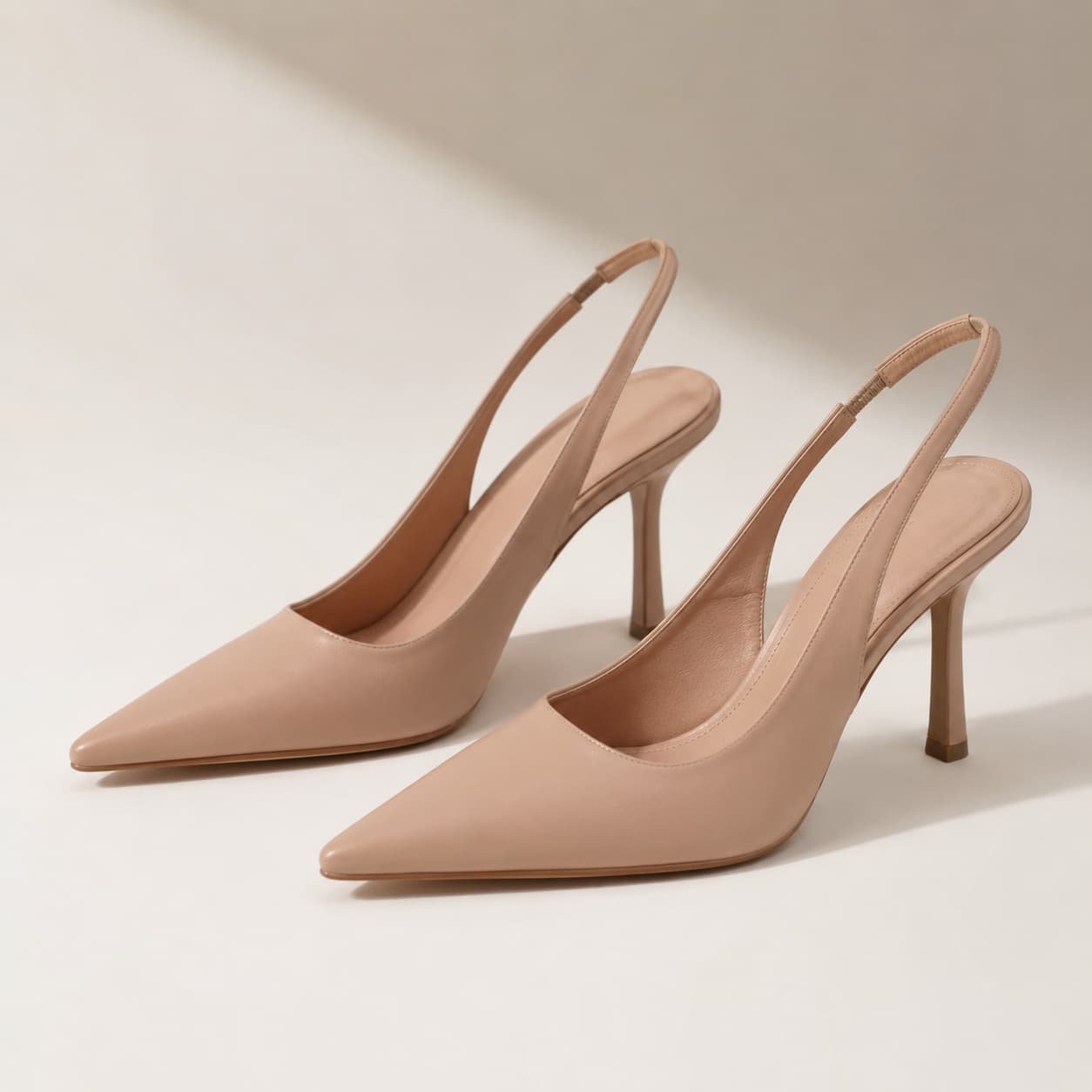 Pointed Toe Slingback Pumps Ankle Strap Elegant Heel Shoes 1025693605260