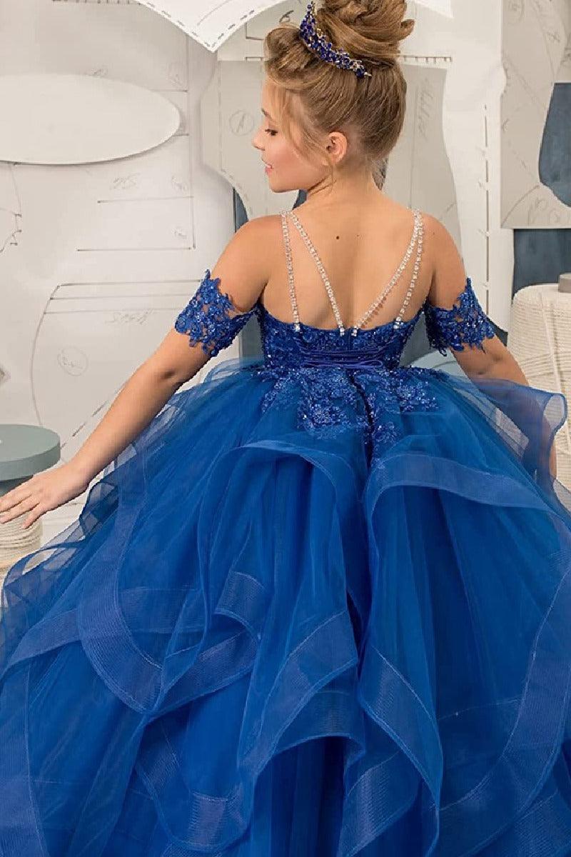 Ball Gown Floor Length Tulle Lace Flower Girl Dress 687176148616