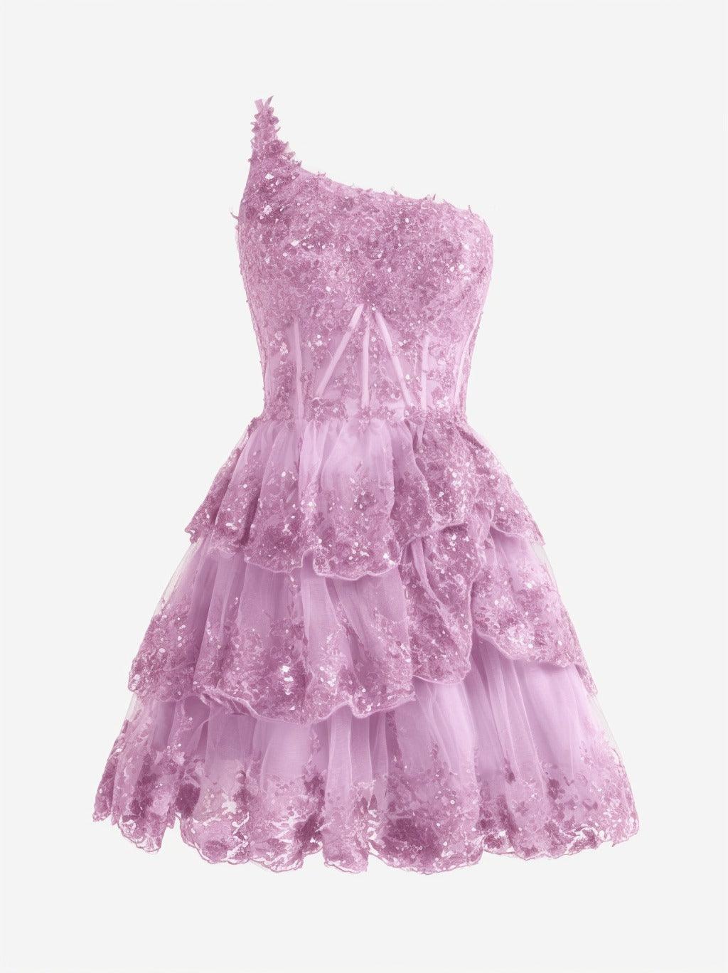 A-line Short Mini Tulle Prom Dress CS0420 - COCOMELODY