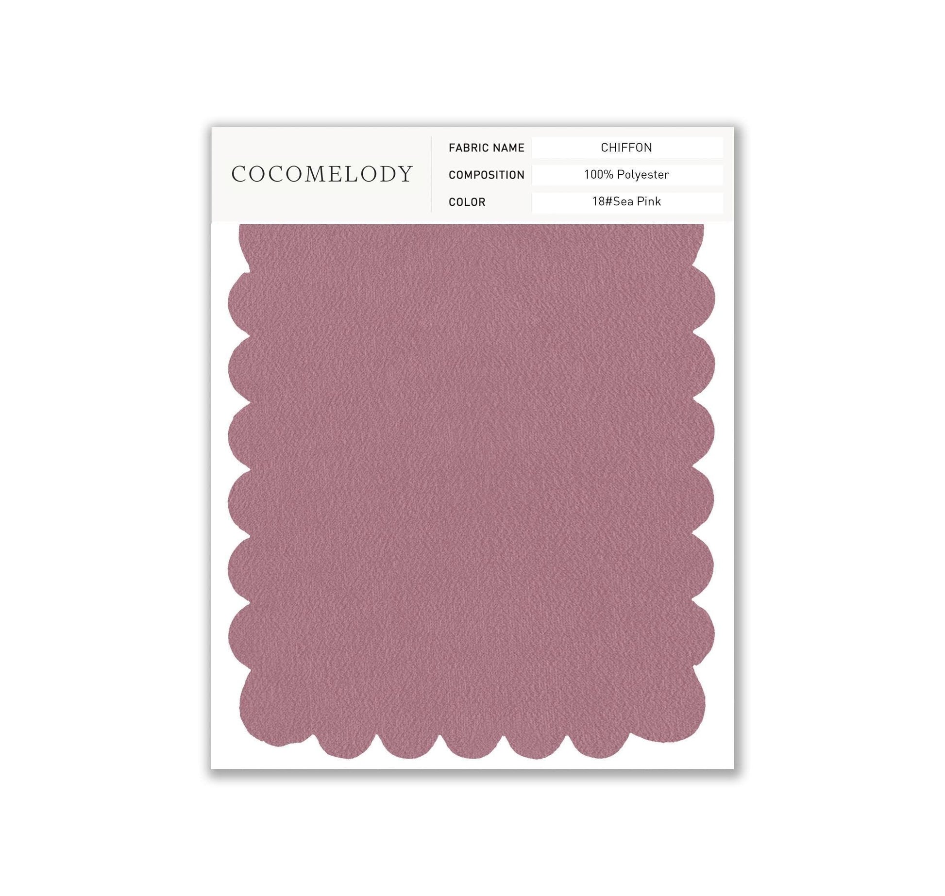 Chiffon Fabric Swatch in Single Color SWCH16001 - COCOMELODY