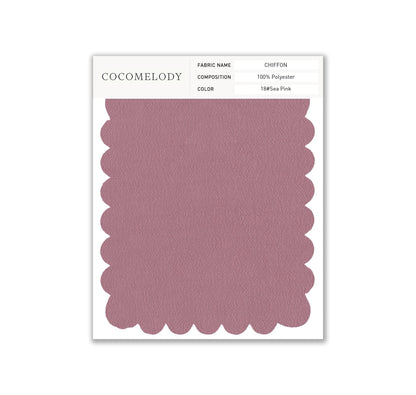Chiffon Fabric Swatch in Single Color SWCH16001 - COCOMELODY
