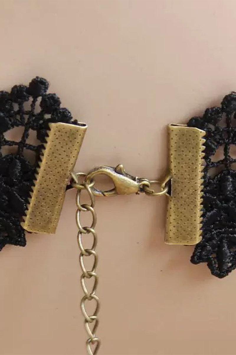 Lace and Alloy Necklaces with Crystals 630482029009