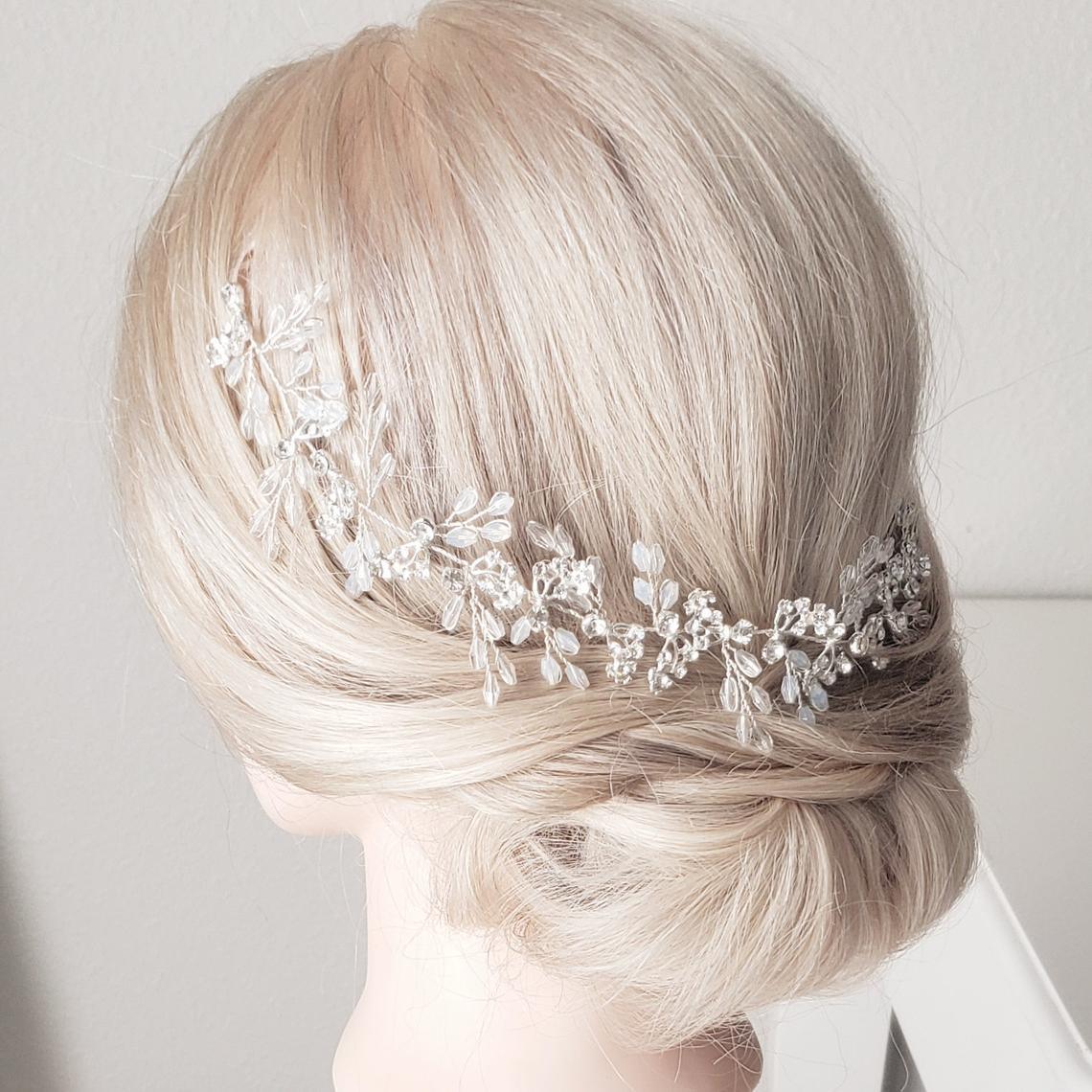 Headwear White crystal handmade headband Bridal Wedding Dress Accessories Bridal Headpieces 606632055117 - COCOMELODY