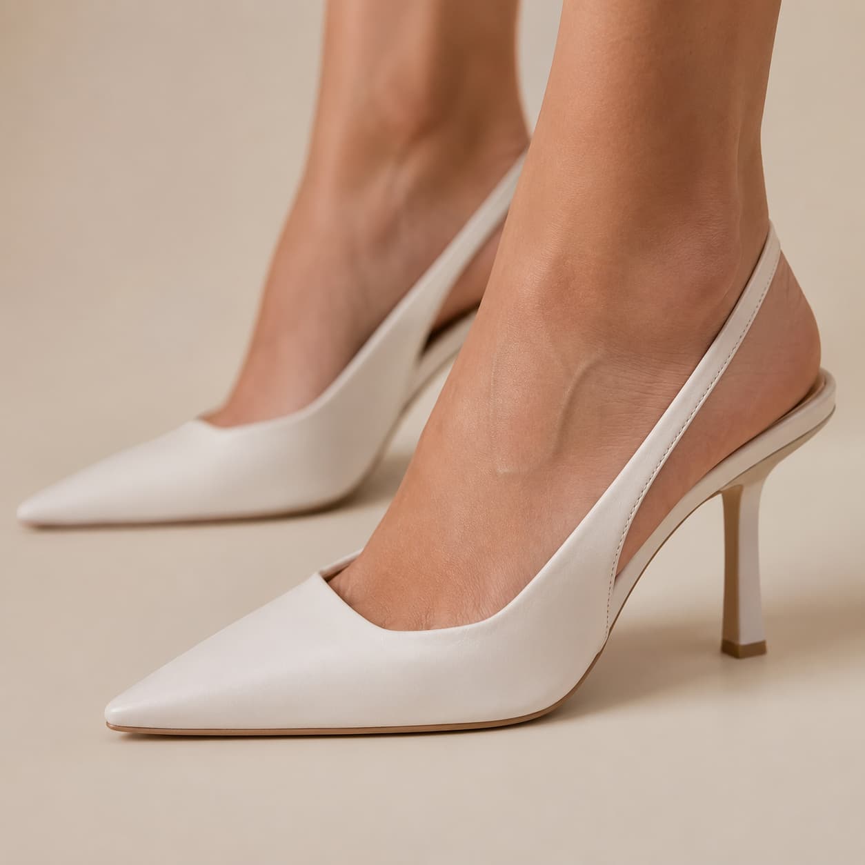 Pointed Toe Slingback Pumps Ankle Strap Elegant Heel Shoes 1025693605260