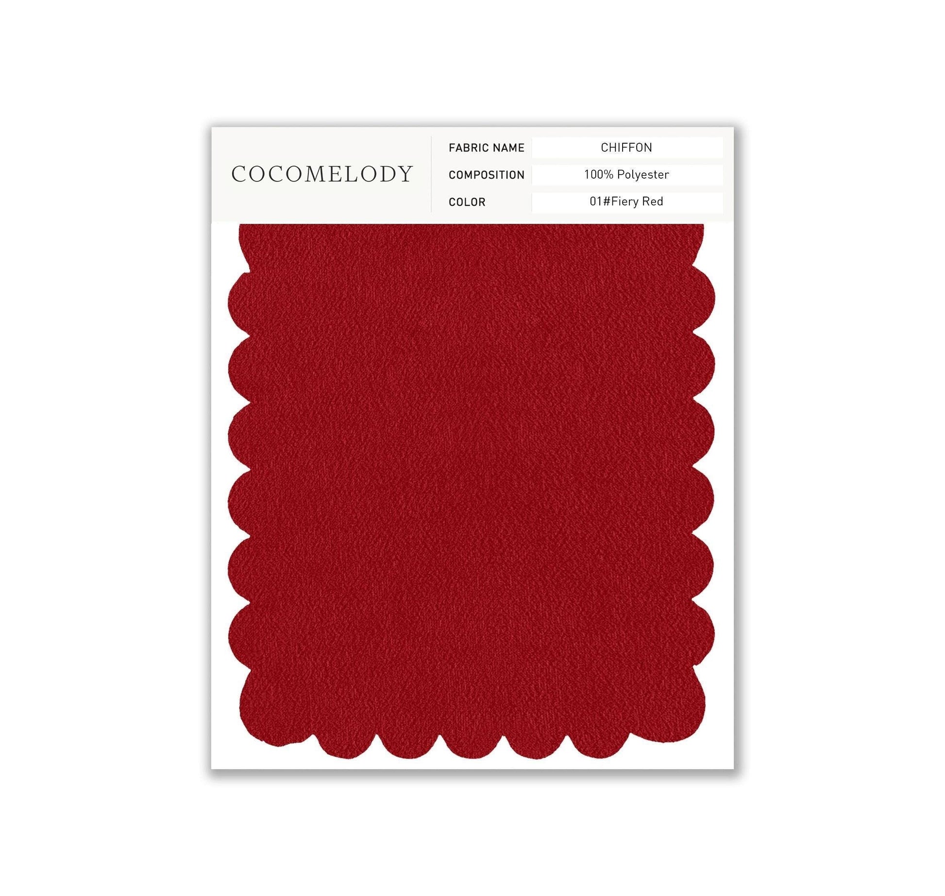Chiffon Fabric Swatch in Single Color SWCH16001 - COCOMELODY
