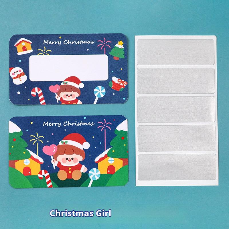 Christmas scratch card Creative handwritten card Friends gift wish card 763796107307 - COCOMELODY