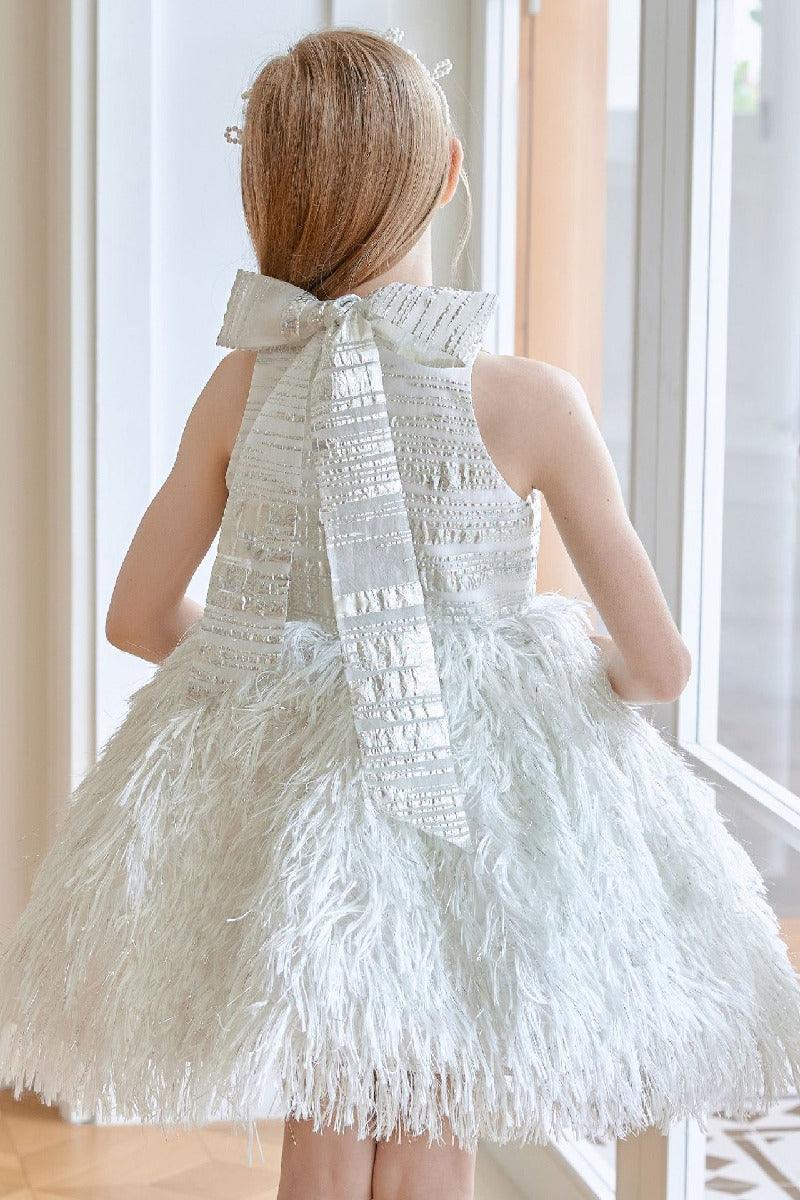 A-Line/Princess High Neck Mini Tulle Flower Girl Dresses 754069047577 - COCOMELODY
