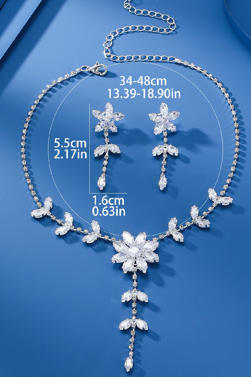 Gorgeous Zircon Earrings/Necklace Jewelry Sets (Set of 2) 784048793825