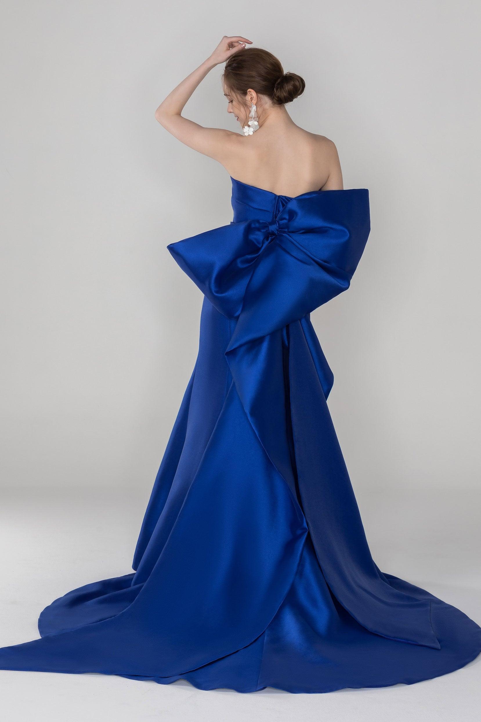 Trumpet-Mermaid Court Train Mikado Wedding Dress CW2521 - COCOMELODY
