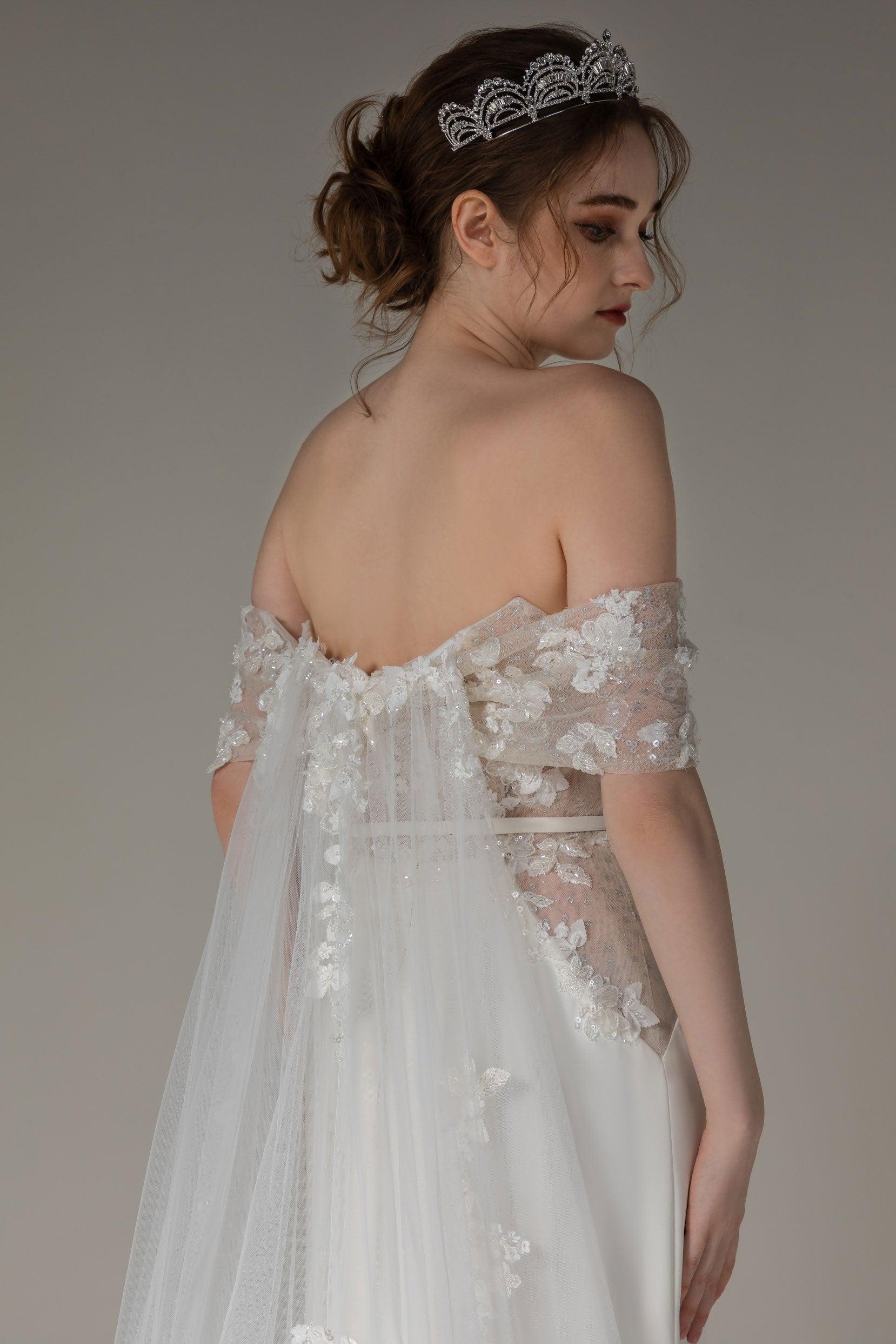 Trumpet-Mermaid Chapel Train Elastic Cloth Wedding Dress CW2491 - COCOMELODY