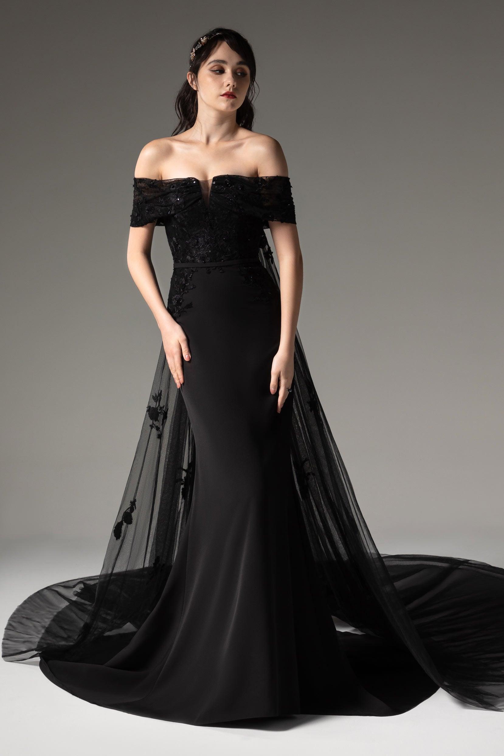 Trumpet-Mermaid Chapel Train Elastic Cloth Wedding Dress CW2492 - COCOMELODY