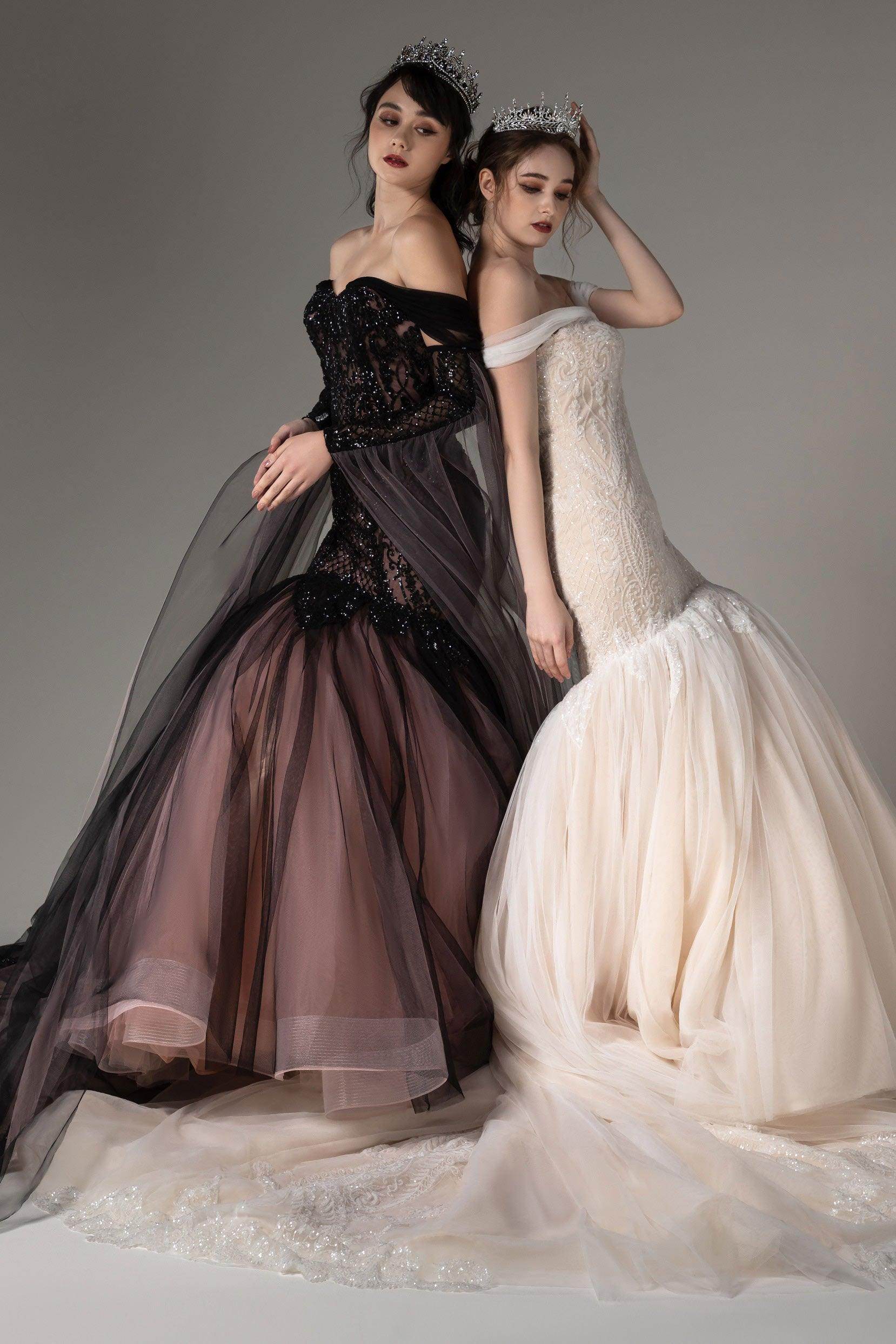 Off Shoulder Mermaid Wedding Dress with Beading Embroidery COCOMELODY CW2508, 45 Days / As Picture:Black/Dusty Rose / US16-UK18-EUR46 Off Shoulder Mermaid Wedding Dress with Beading Embroidery COCOMELODY CW2508, 45 Days / As Picture:Black/Dusty Rose / US16-UK18-EUR46