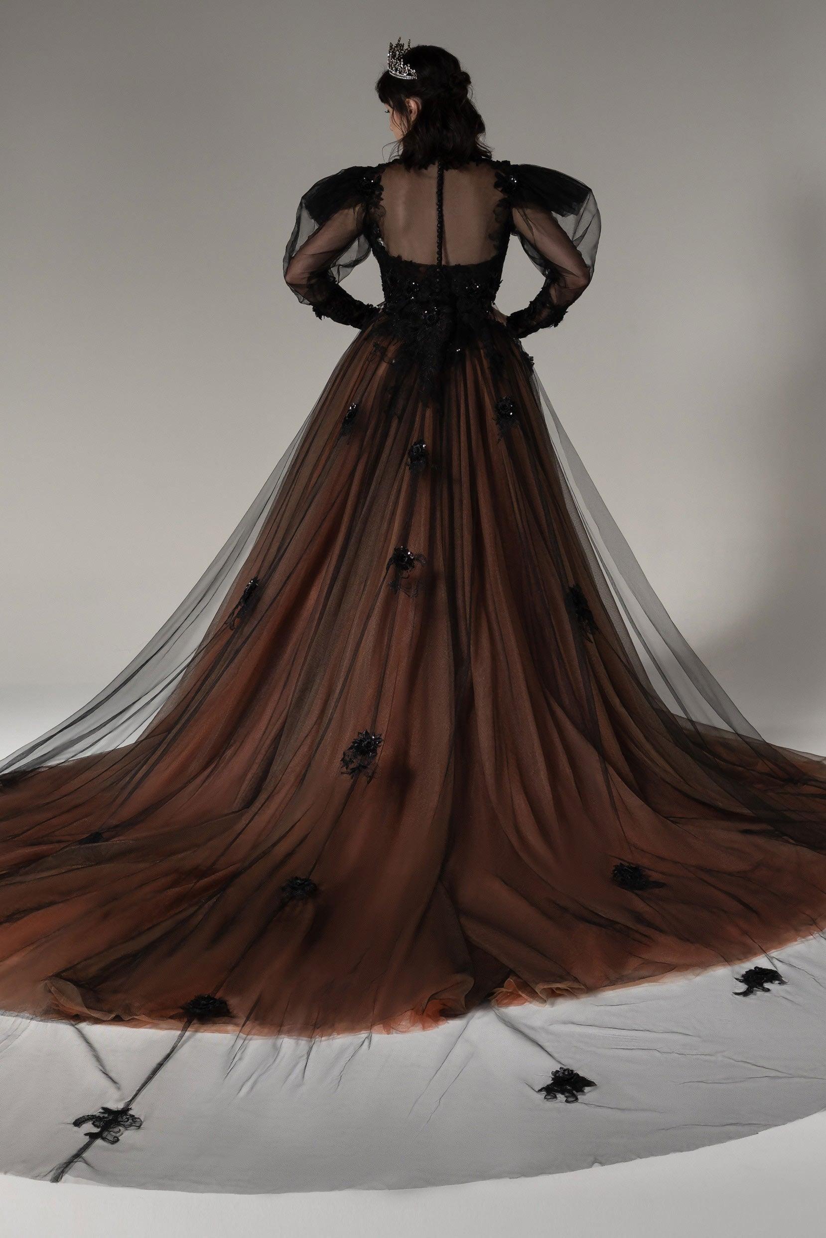 Ball Gown Chapel Train Tulle Wedding Dress CW2510 - COCOMELODY