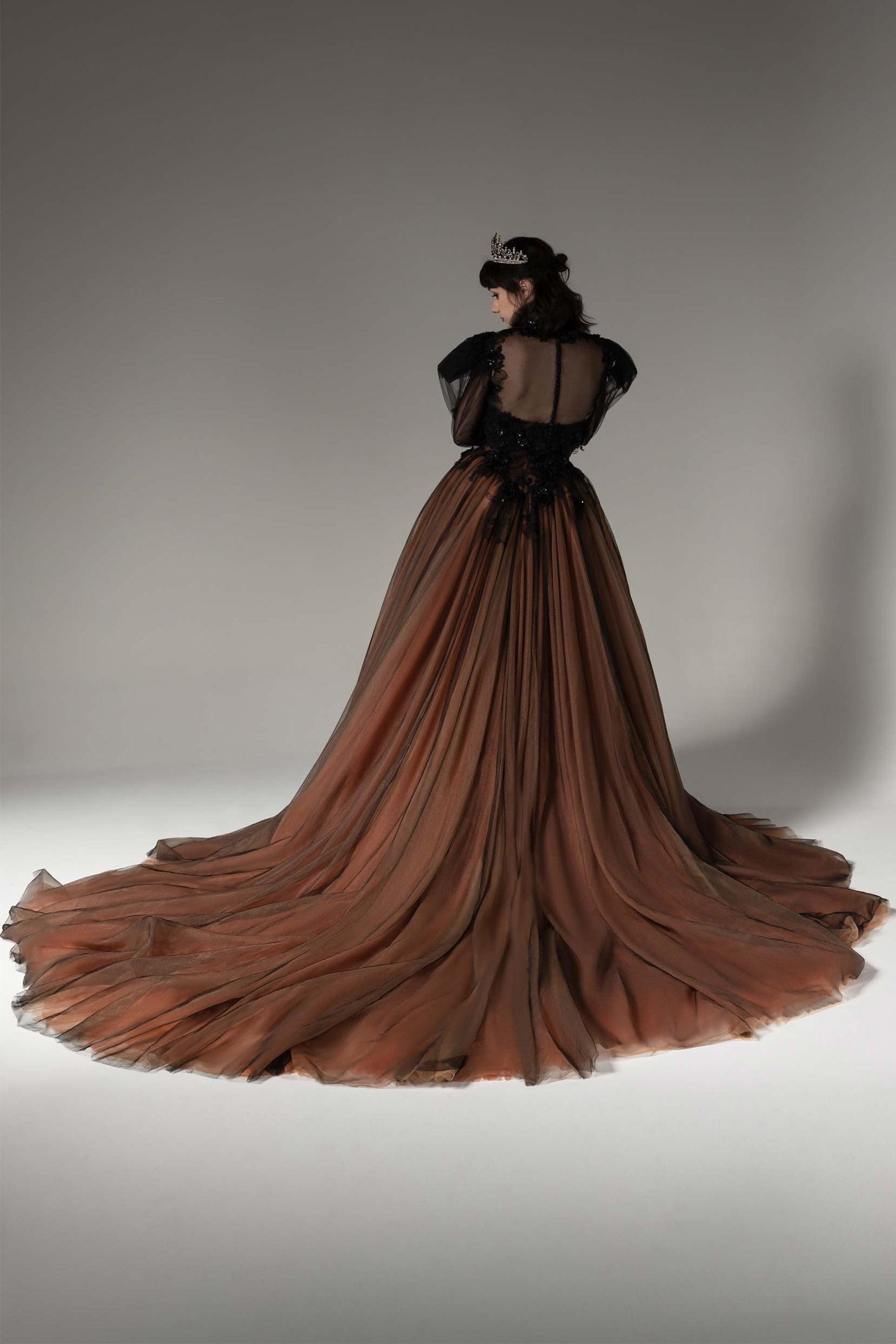 Ball Gown Chapel Train Tulle Wedding Dress CW2510 - COCOMELODY