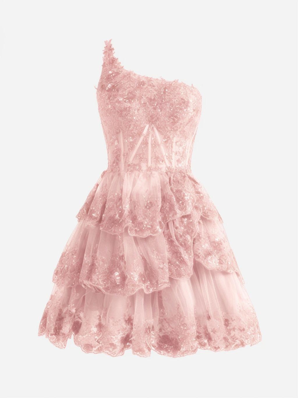 A-line Short Mini Tulle Prom Dress CS0420 - COCOMELODY