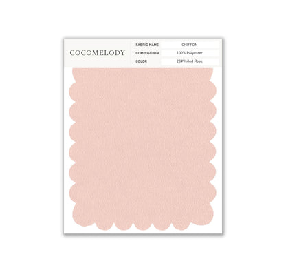 Chiffon Fabric Swatch in Single Color SWCH16001 - COCOMELODY