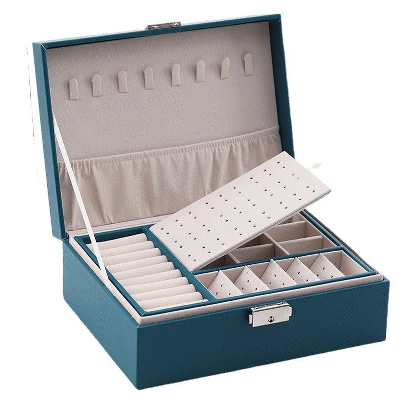 Double jewelry jewelry box Necklace earrings ring display storage box 673261877739 - COCOMELODY
