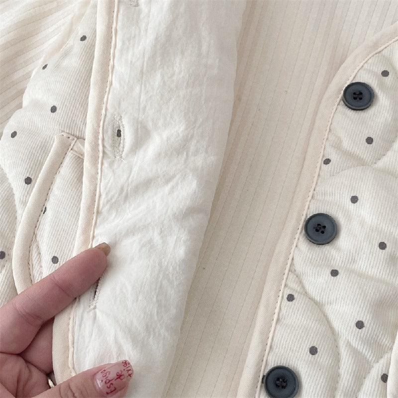 Autumn and winter polka dot cotton vest 847324828020 - COCOMELODY