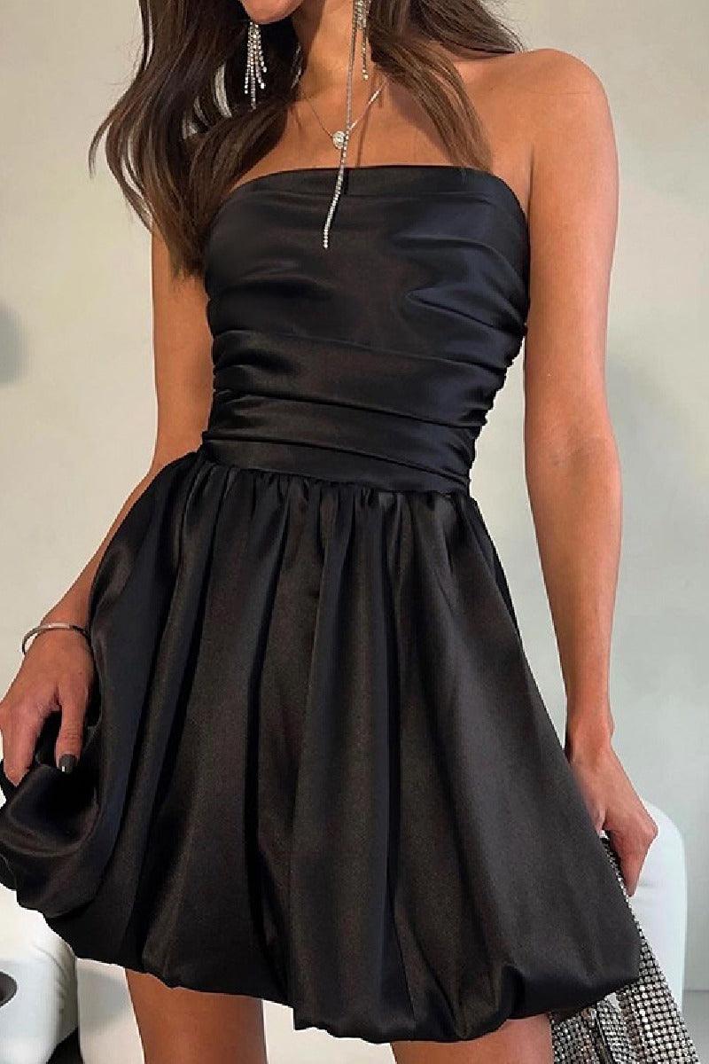 Sexy strapless A-line mini cocktail dress 802295558815 - COCOMELODY