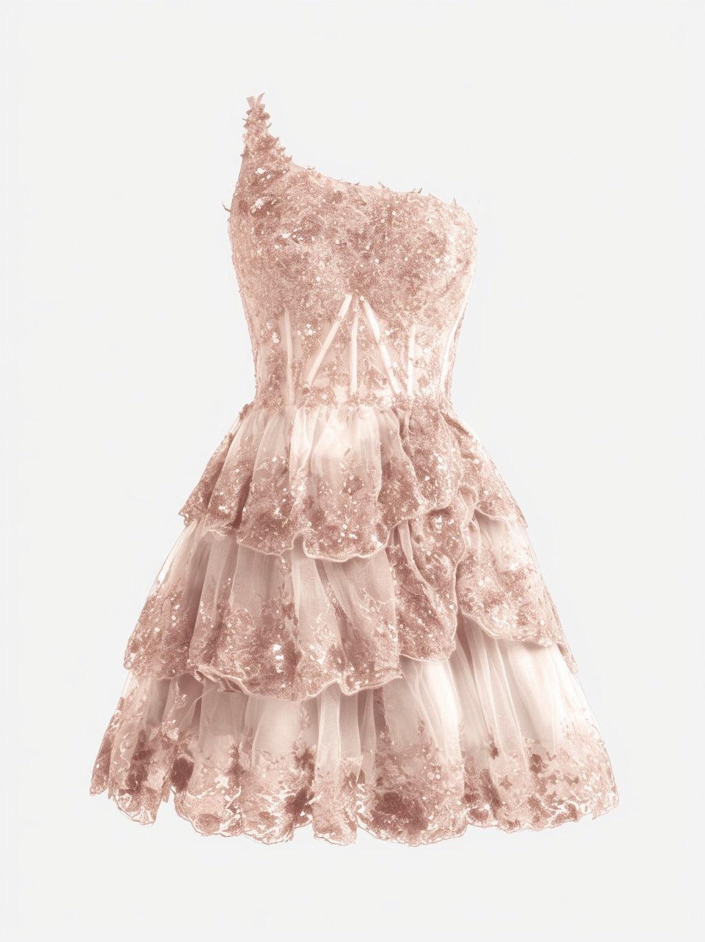 A-line Short Mini Tulle Prom Dress CS0420 - COCOMELODY