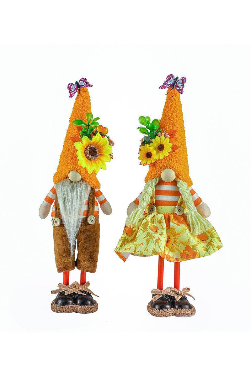 Christmas Thanksgiving harvest Festival cloth standing pose sunflower skirt no face doll doll decoration 775310140962 - COCOMELODY