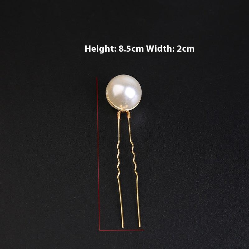 U-shaped Pearl Brida Hairpins 6 piece 684476301257 - COCOMELODY