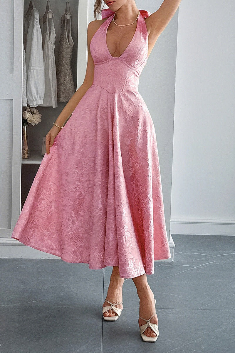 A-Line Midi Jacquard Casual Dresses 926130593341